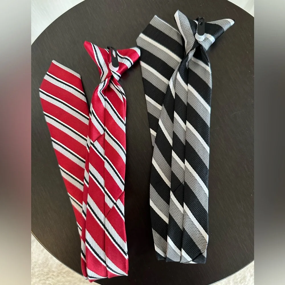 2 Boys Clip-on Ties - Formal ties